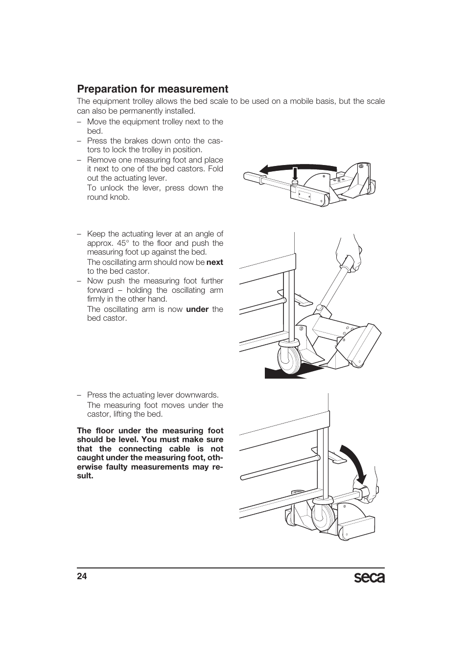 Preparation for measurement | Seca 985 User Manual | Page 24 / 239
