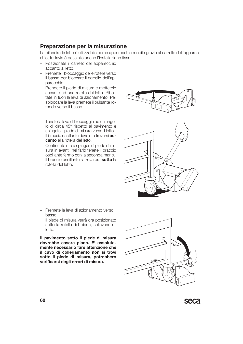 Preparazione per la misurazione | Seca 985 User Manual | Page 60 / 239