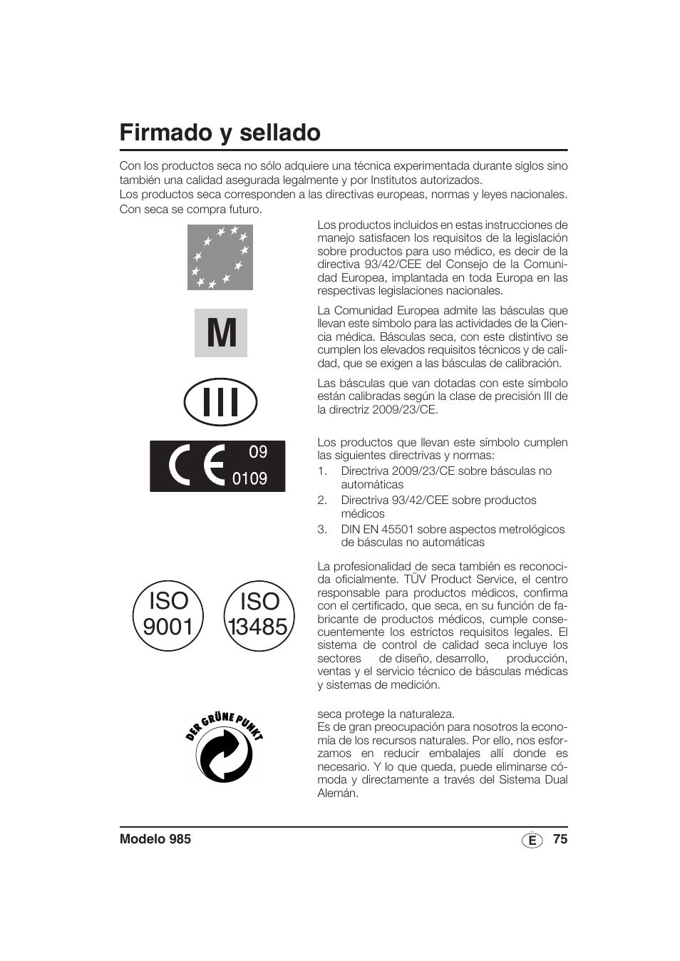Firmado y sellado | Seca 985 User Manual | Page 75 / 239