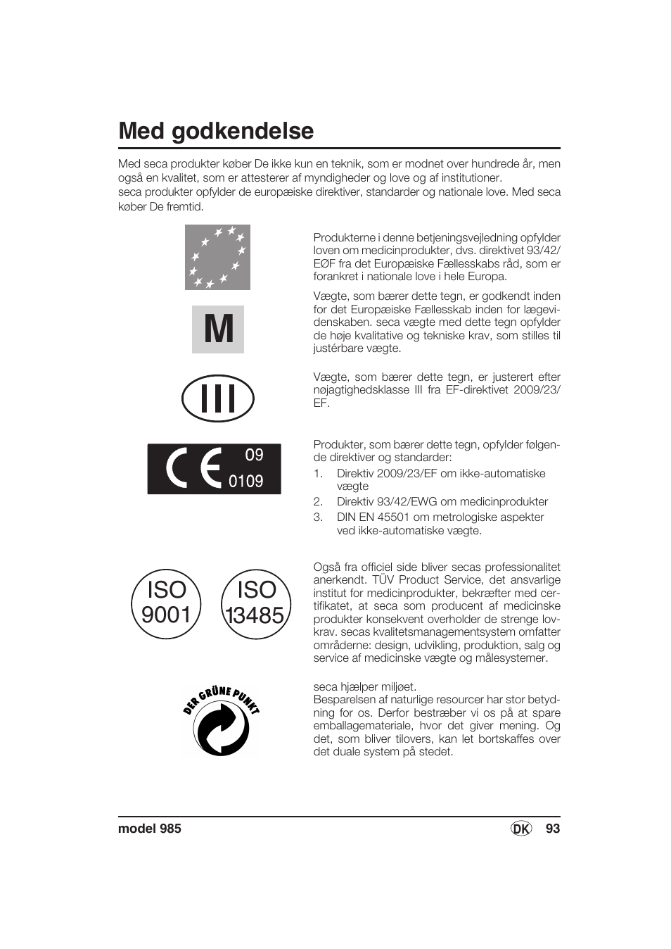 Med godkendelse | Seca 985 User Manual | Page 93 / 239