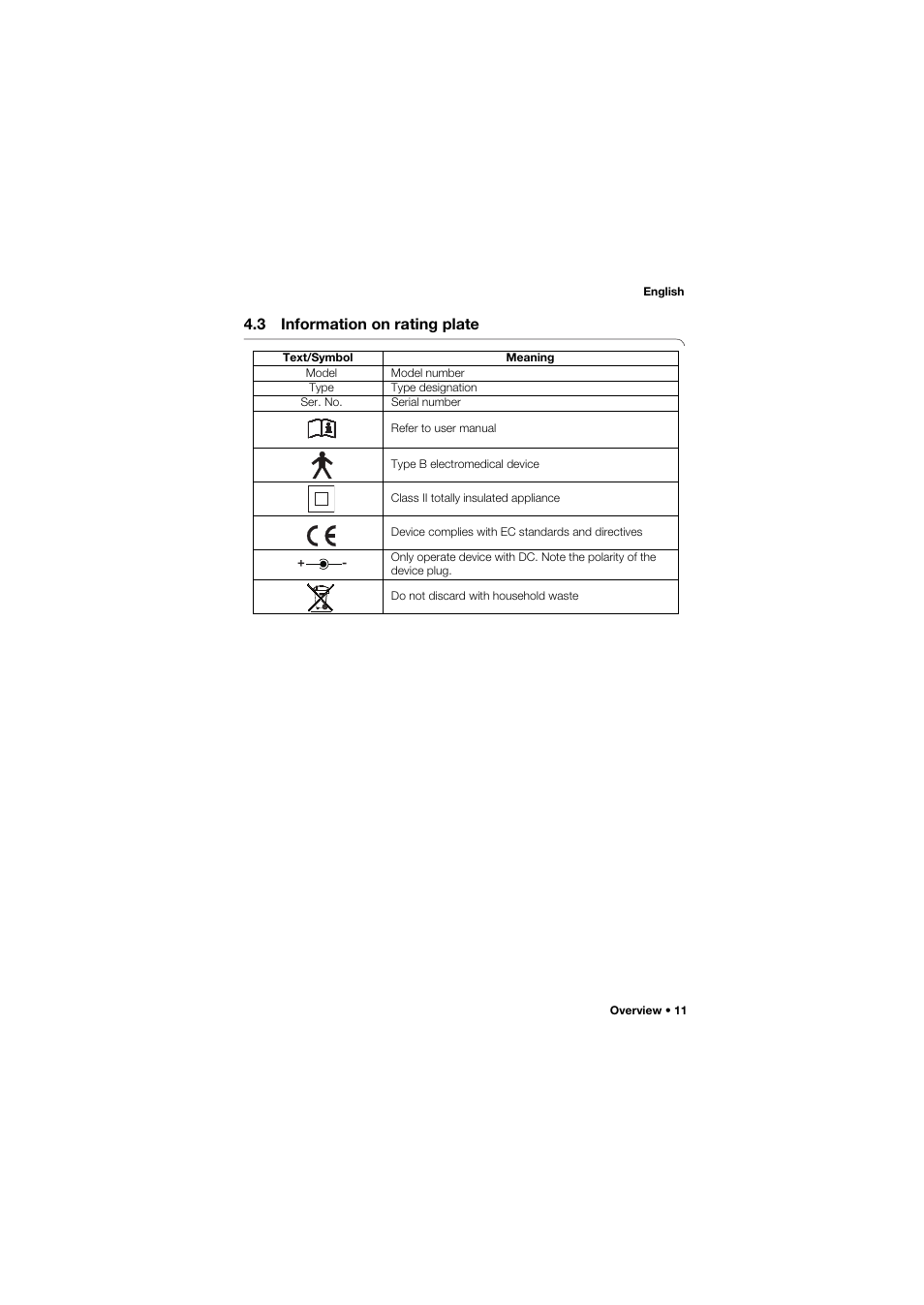 3 information on rating plate | Seca 955 User Manual | Page 11 / 35