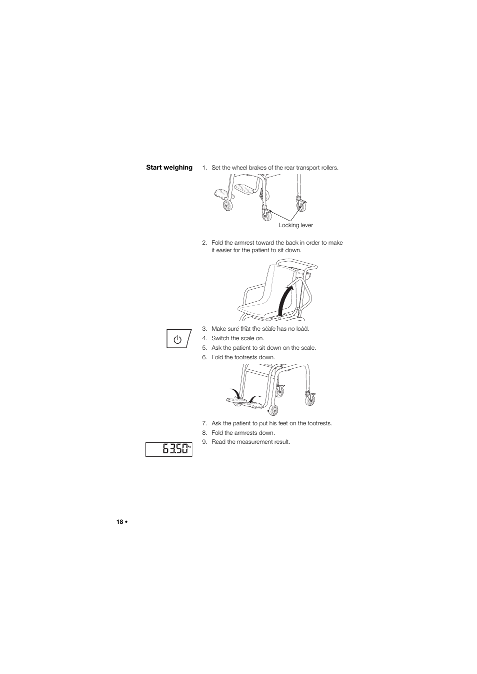 Start weighing | Seca 955 User Manual | Page 18 / 35