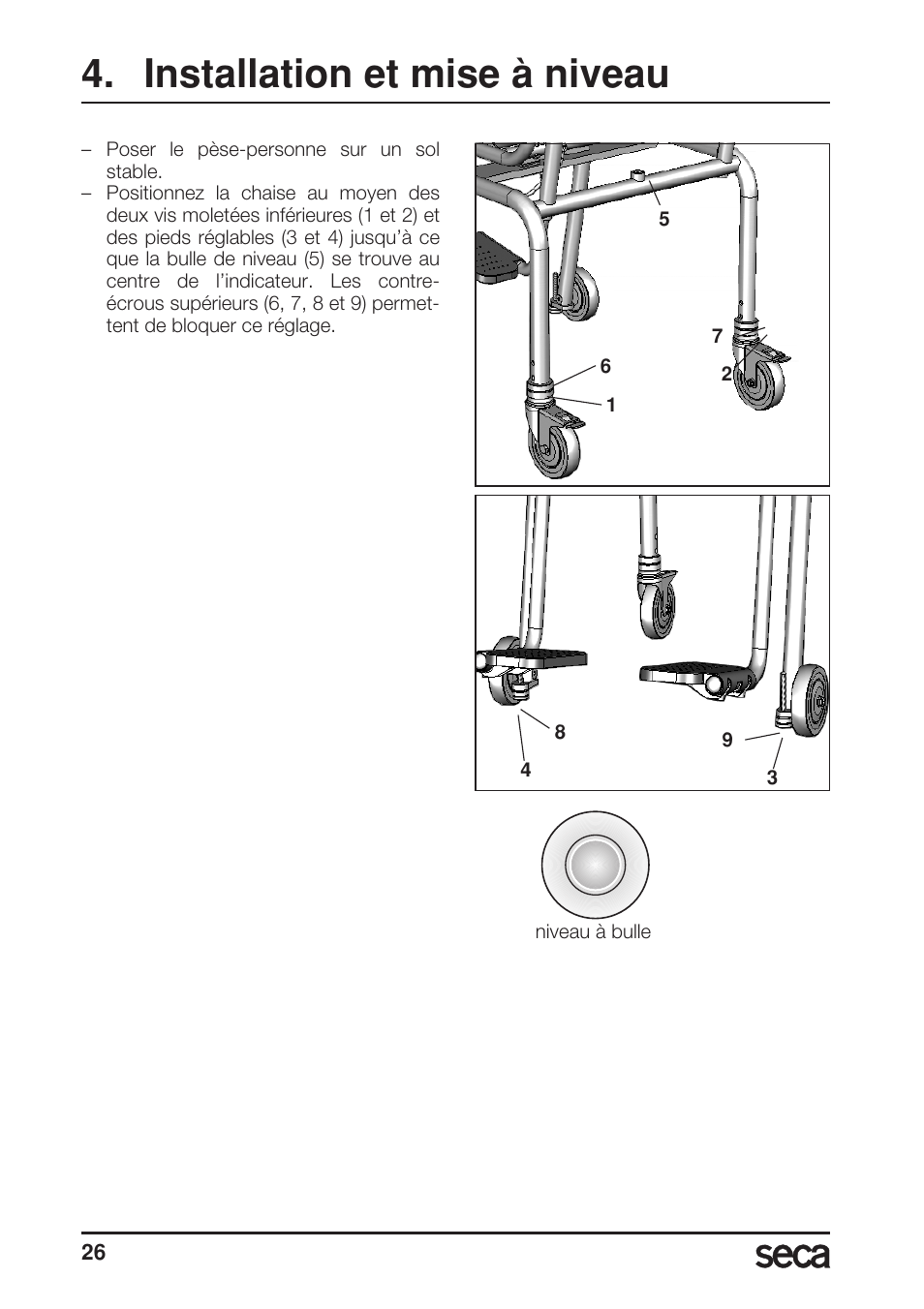 Installation et mise à niveau, Libelle | Seca 956 User Manual | Page 26 / 136