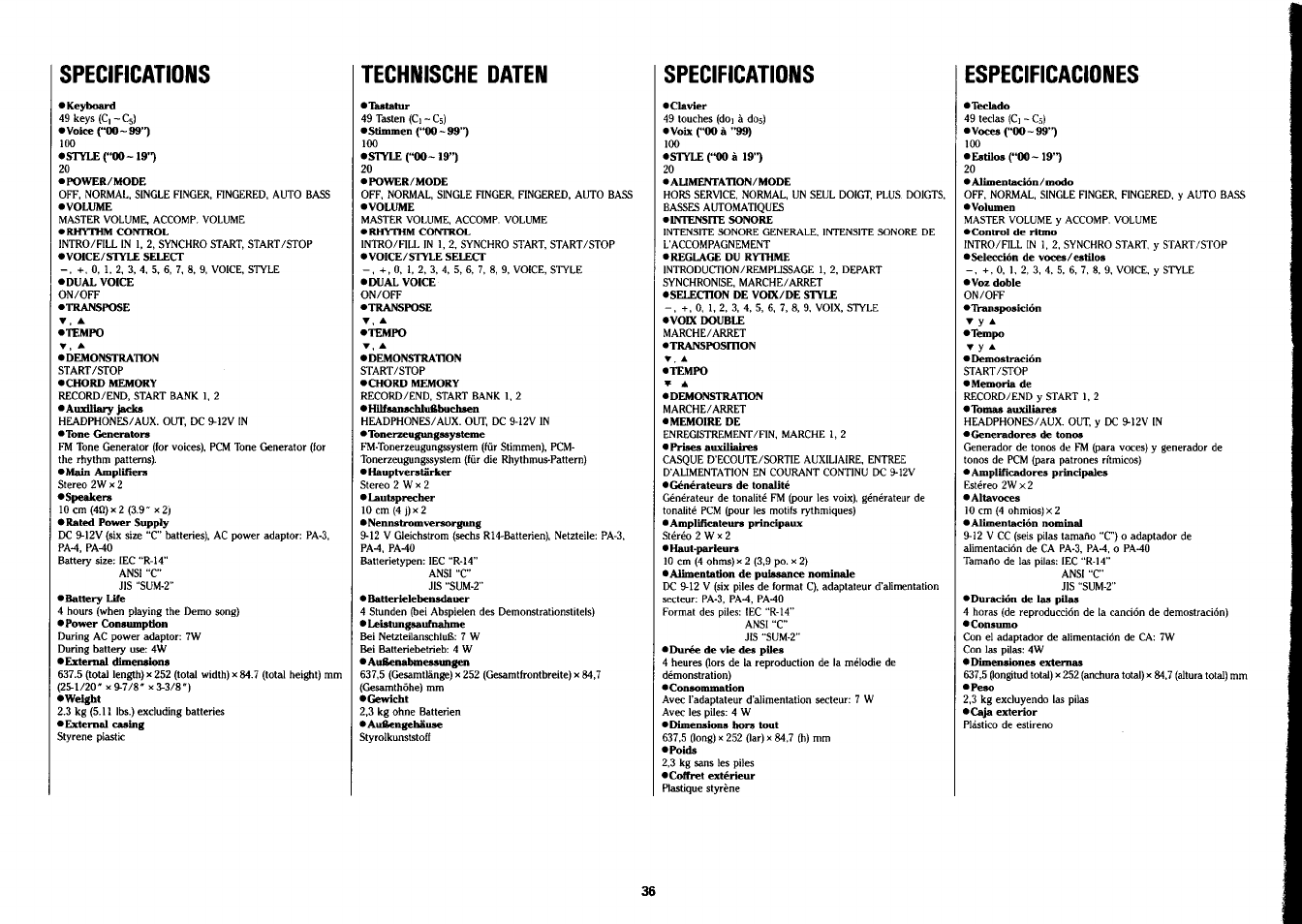 Yamaha PSS-26 User Manual | Page 37 / 39