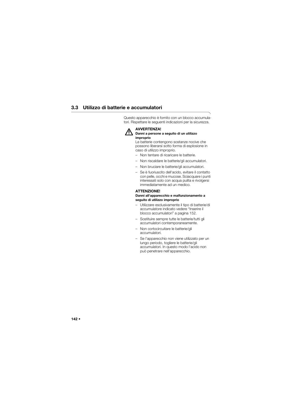 3 utilizzo di batterie e accumulatori | Seca 959 User Manual | Page 142 / 317