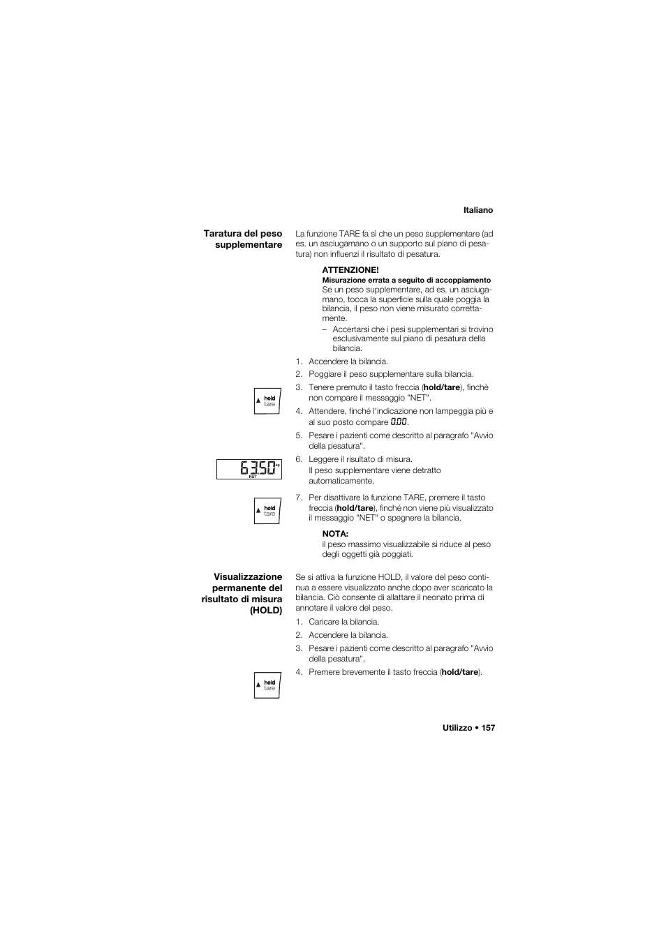 Taratura del peso supplementare | Seca 959 User Manual | Page 157 / 317