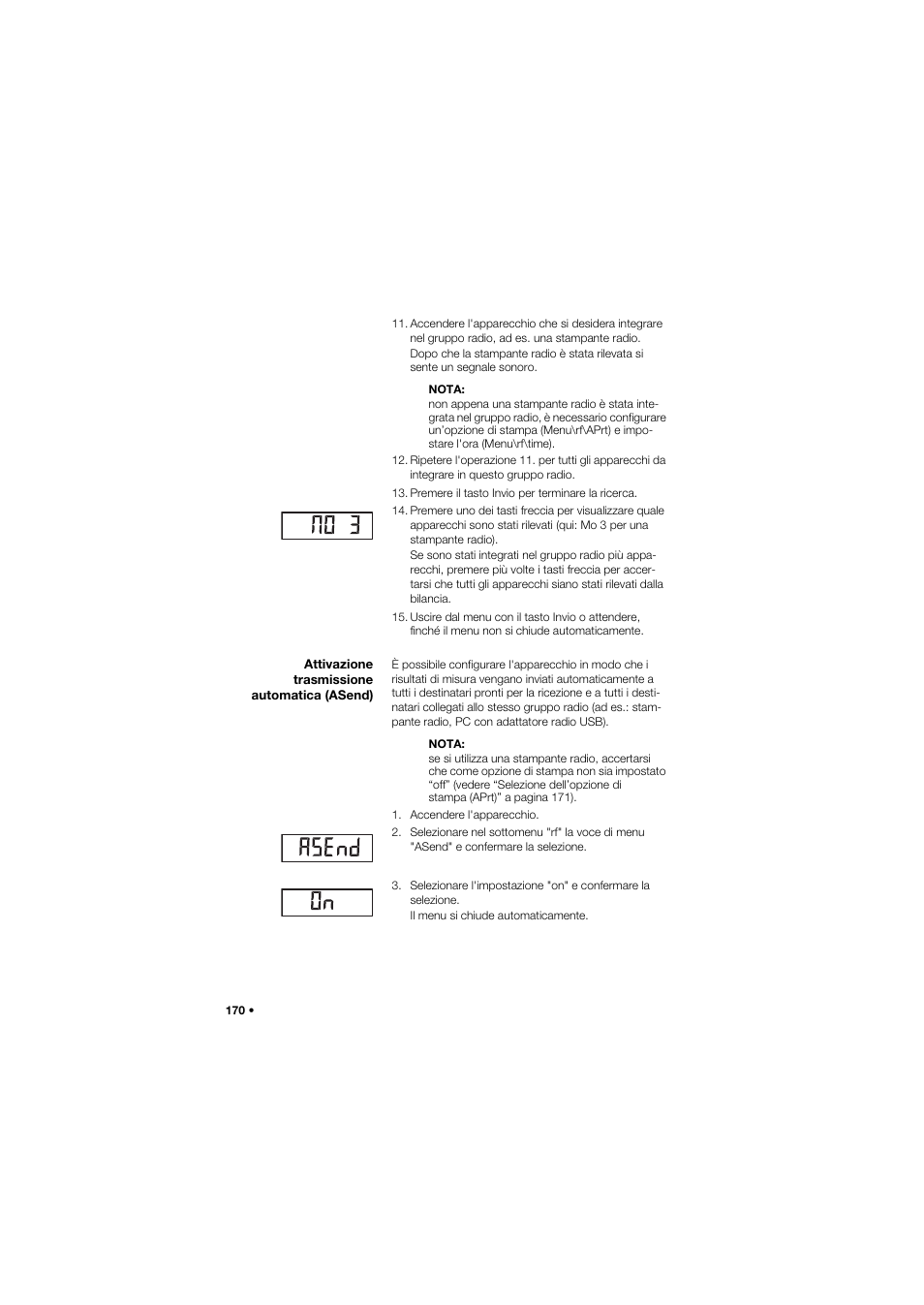 Attivazione trasmissione automatica (asend) | Seca 959 User Manual | Page 170 / 317
