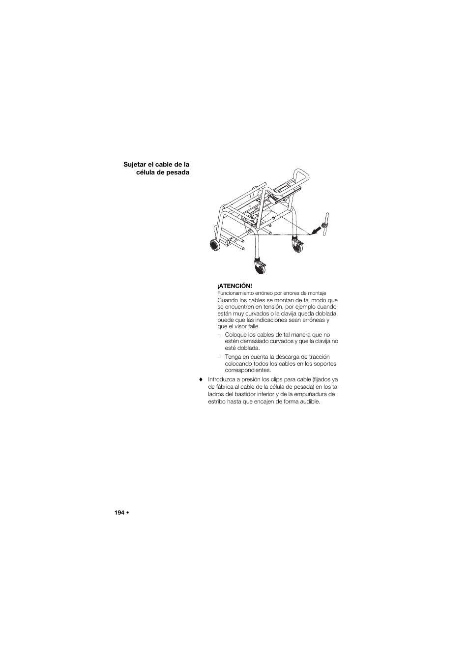 Sujetar el cable de la célula de pesada | Seca 959 User Manual | Page 194 / 317