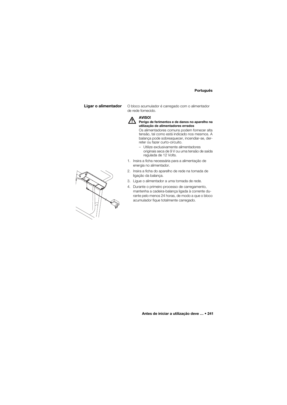 Ligar o alimentador | Seca 959 User Manual | Page 241 / 317