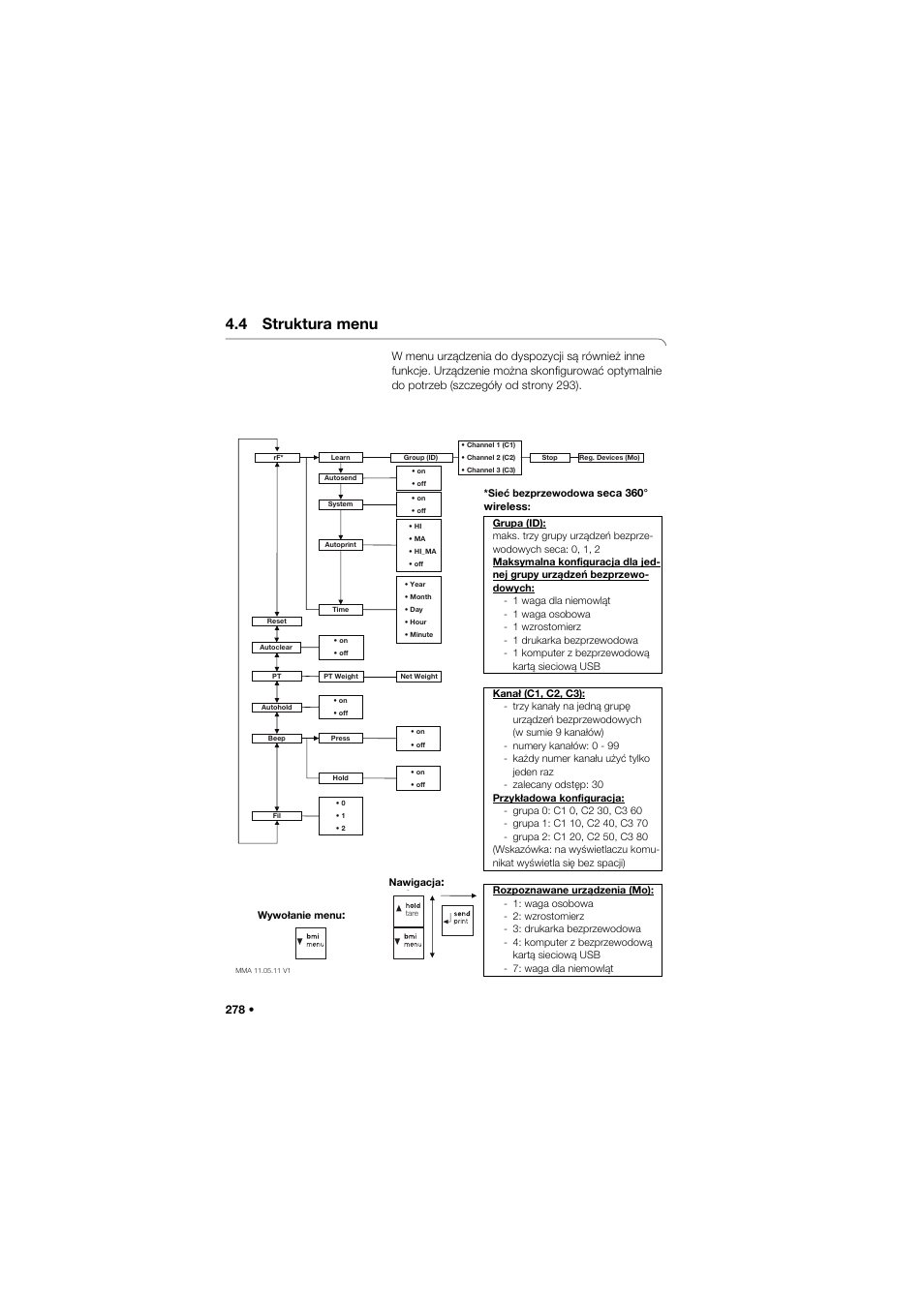 4 struktura menu | Seca 959 User Manual | Page 278 / 317