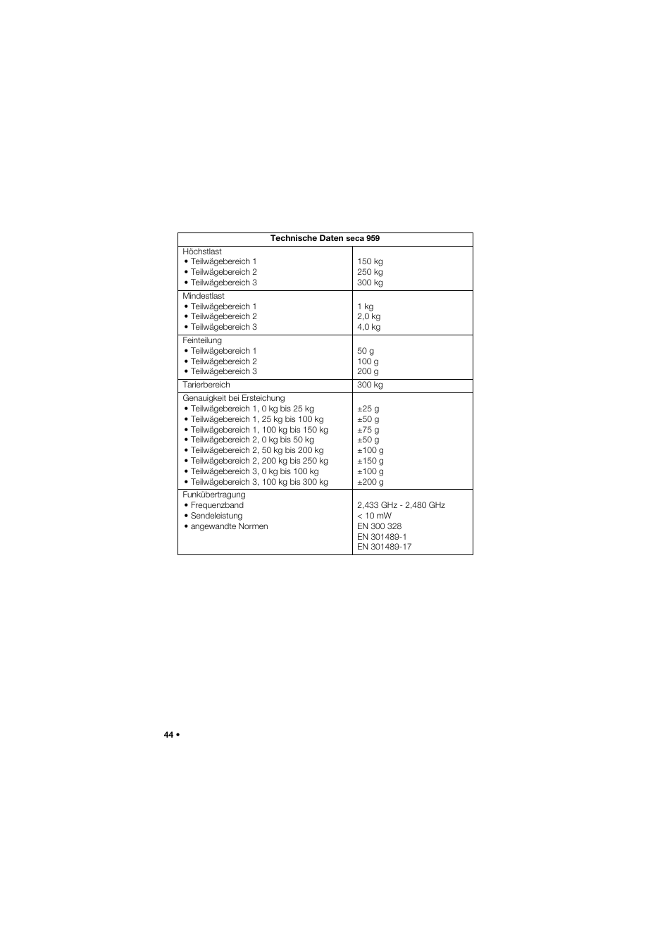 Seca 959 User Manual | Page 44 / 317