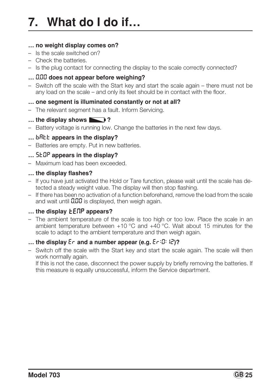 What do i do if | Seca 703 User Manual | Page 25 / 102