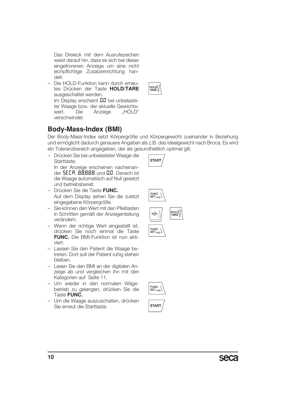 Body-mass-index (bmi) | Seca 799 User Manual | Page 10 / 162