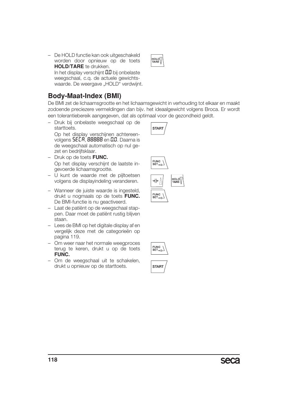 Body-maat-index (bmi) | Seca 799 User Manual | Page 118 / 162