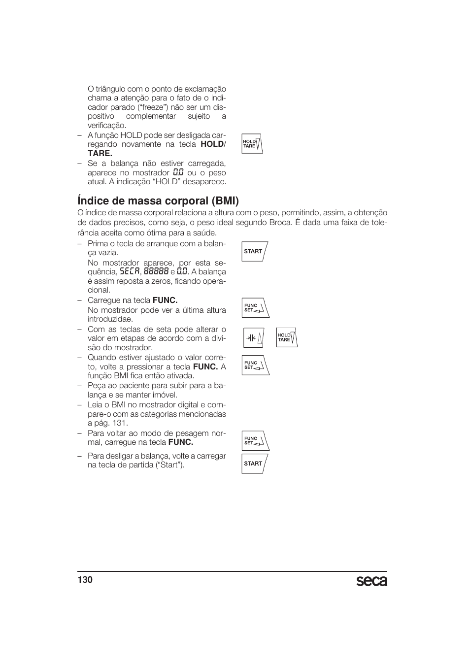 Índice de massa corporal (bmi) | Seca 799 User Manual | Page 130 / 162