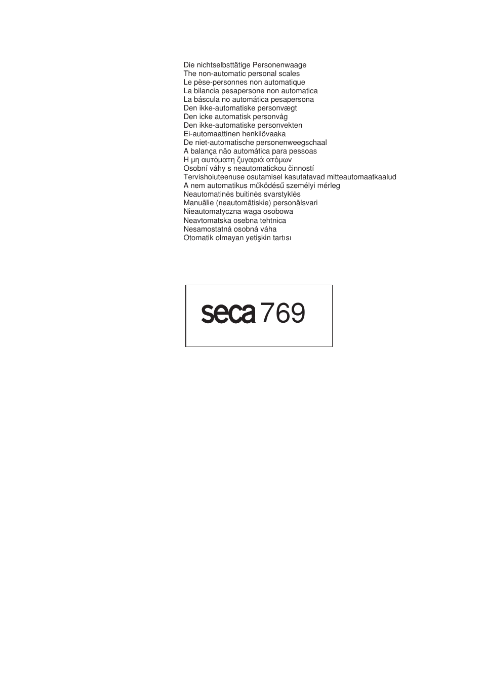 Seca 769 User Manual | Page 74 / 76