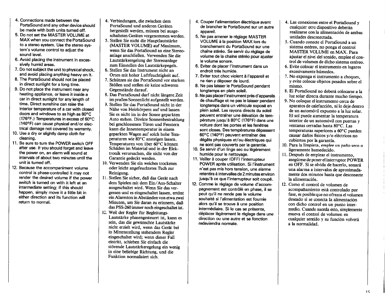 Yamaha PSS-260 User Manual | Page 17 / 20
