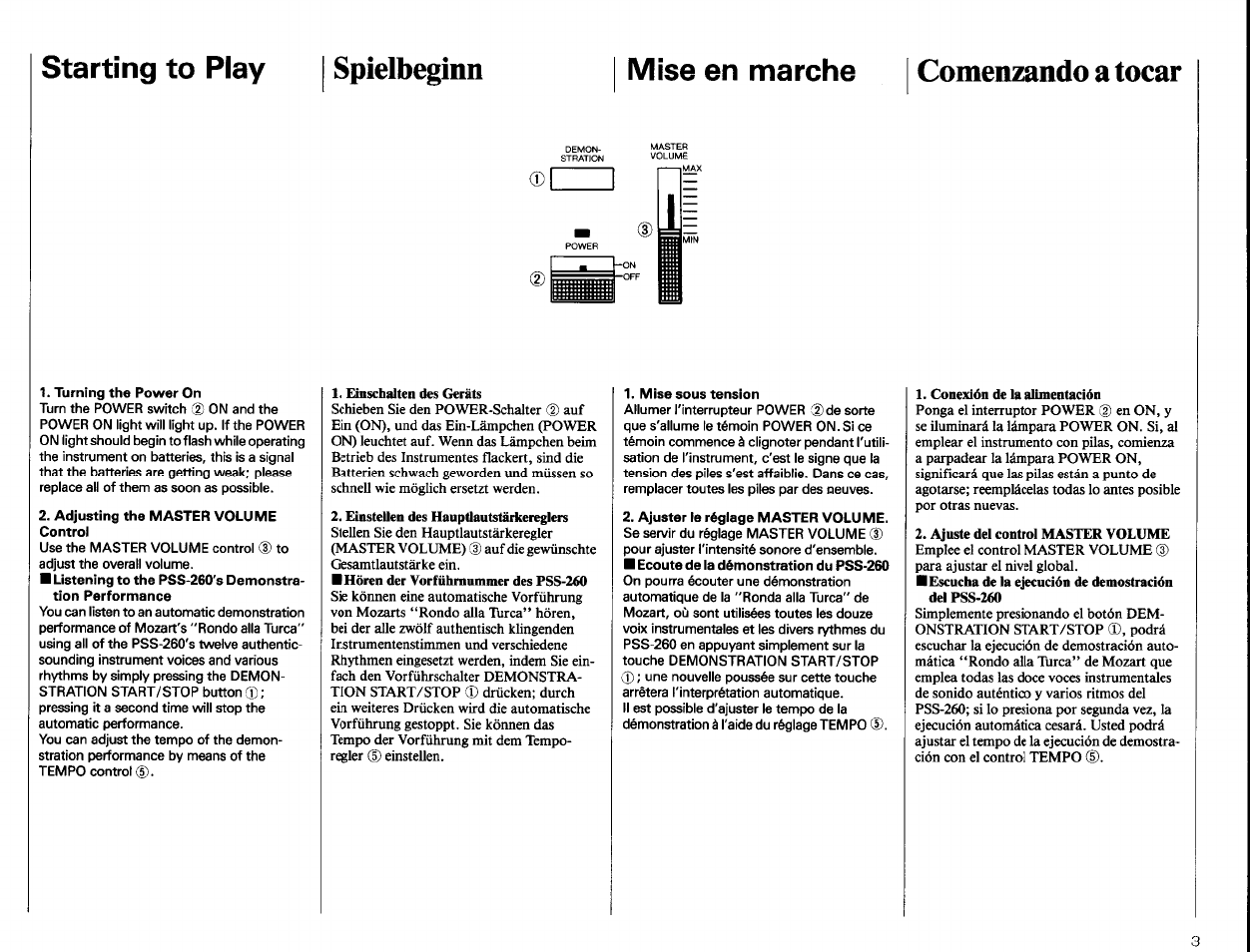 Yamaha PSS-260 User Manual | Page 5 / 20