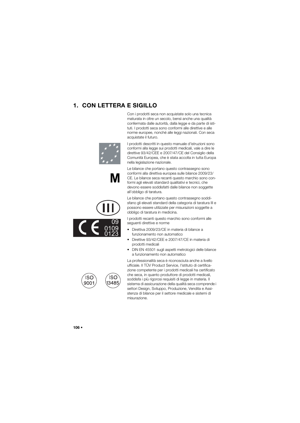 Con lettera e sigillo | Seca 704 User Manual | Page 106 / 443