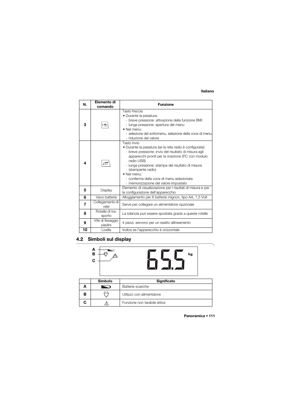 2 simboli sul display | Seca 704 User Manual | Page 111 / 443