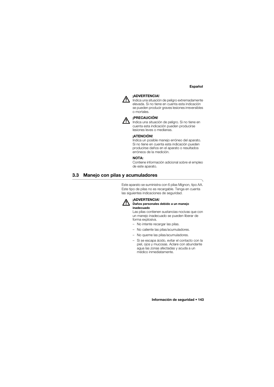 3 manejo con pilas y acumuladores | Seca 704 User Manual | Page 143 / 443