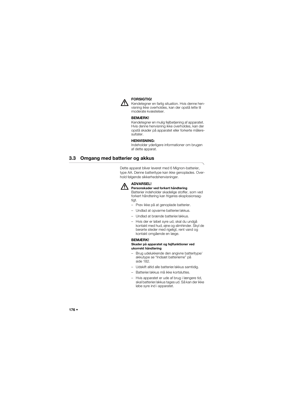 3 omgang med batterier og akkus | Seca 704 User Manual | Page 176 / 443