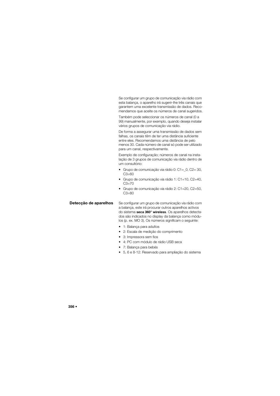 Detecção de aparelhos | Seca 704 User Manual | Page 356 / 443