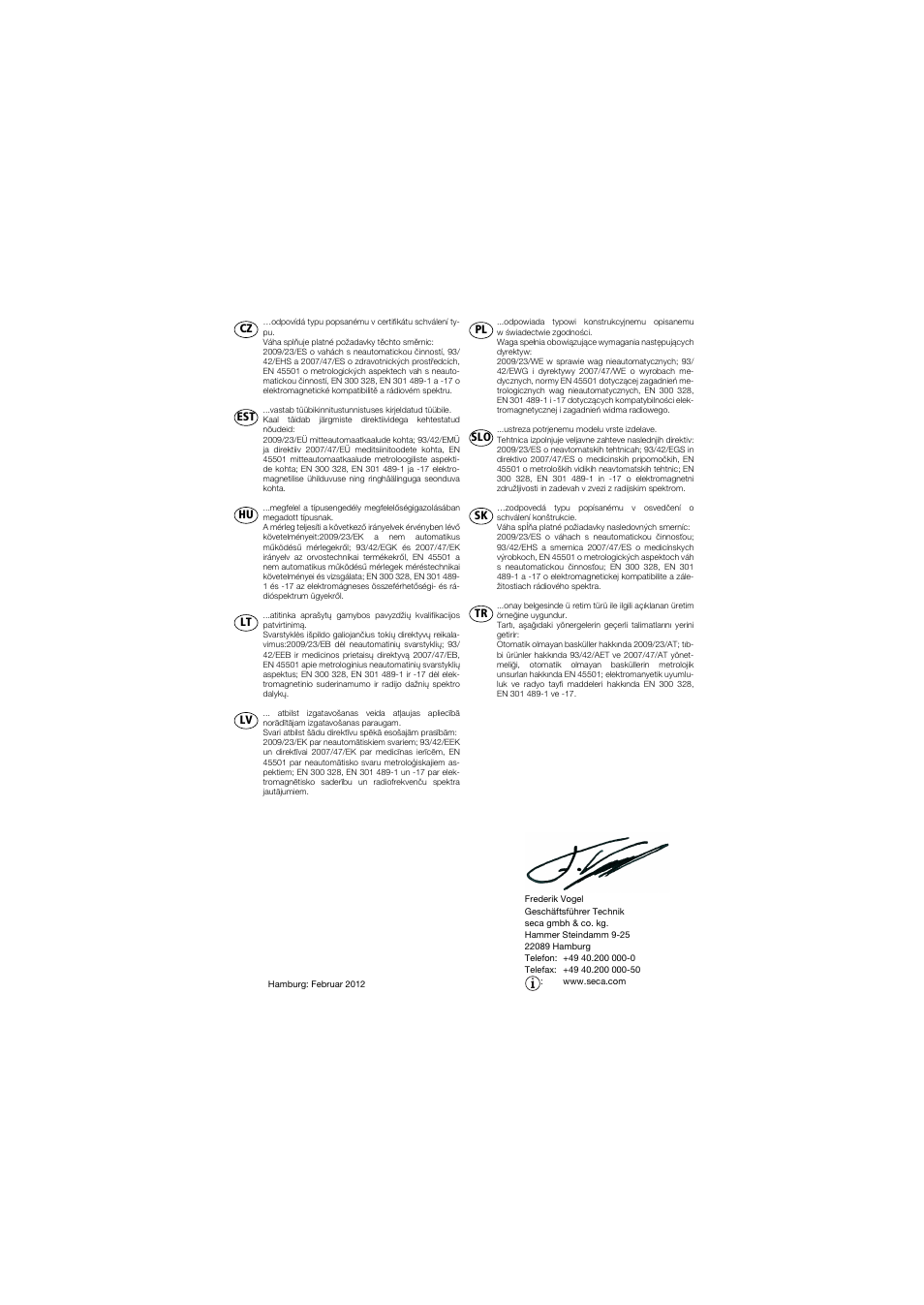 Seca 704 User Manual | Page 443 / 443