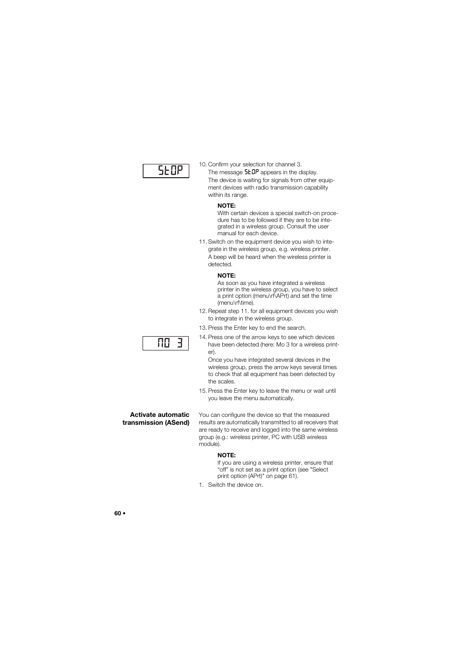 Activate automatic transmission (asend) | Seca 704 User Manual | Page 60 / 443