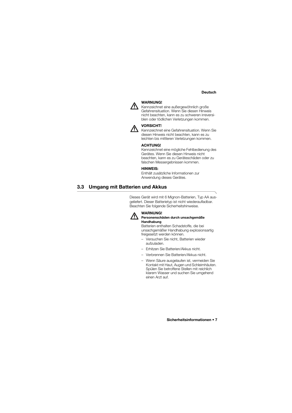 3 umgang mit batterien und akkus | Seca 704 User Manual | Page 7 / 443