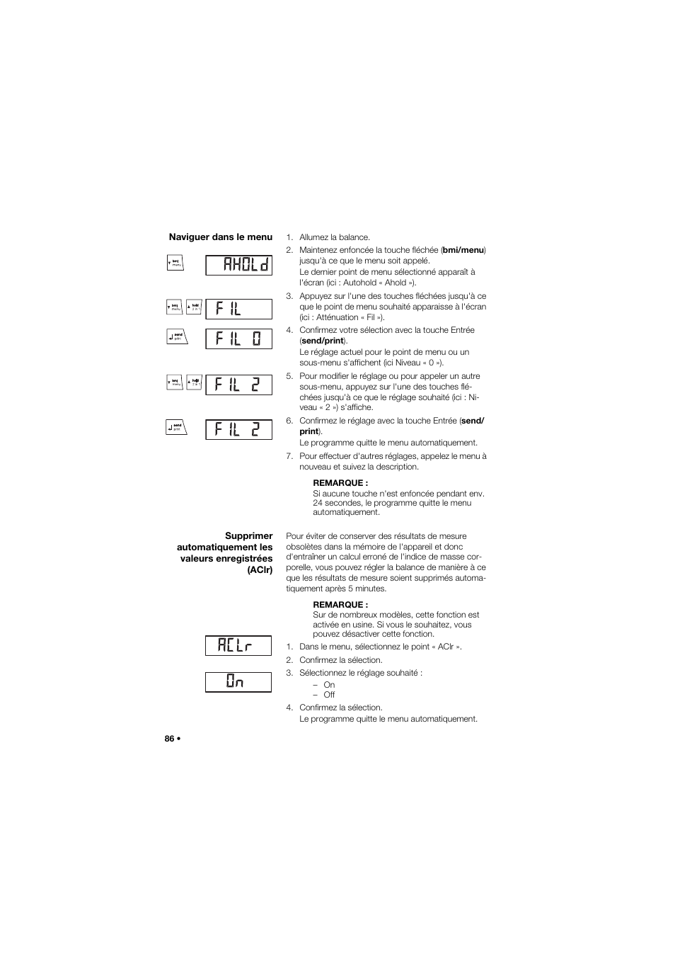 Naviguer dans le menu | Seca 704 User Manual | Page 86 / 443