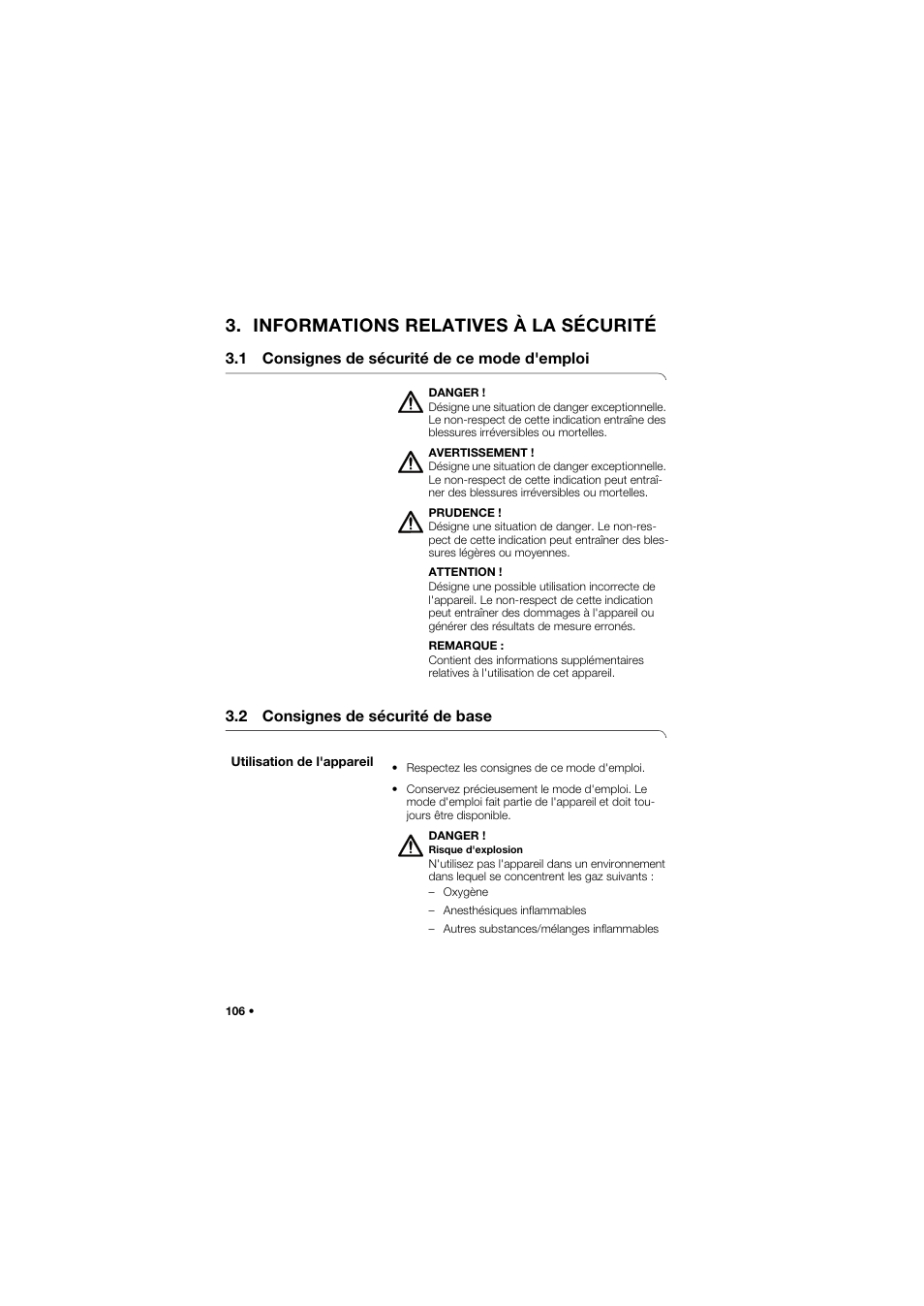 Informations relatives à la sécurité, 1 consignes de sécurité de ce mode d'emploi, 2 consignes de sécurité de base | Utilisation de l'appareil | Seca 634 User Manual | Page 106 / 363