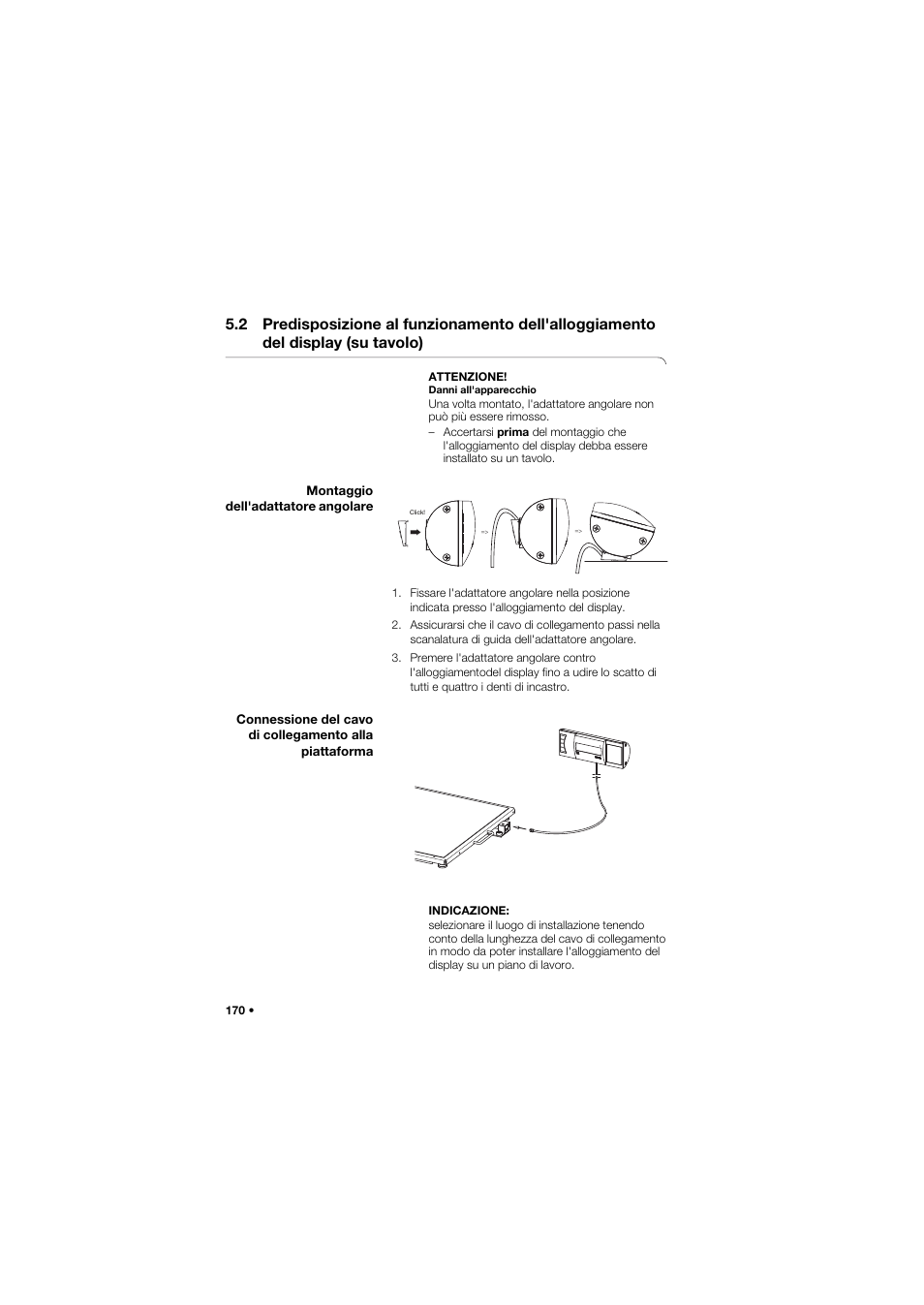 Montaggio dell'adattatore angolare | Seca 634 User Manual | Page 170 / 363