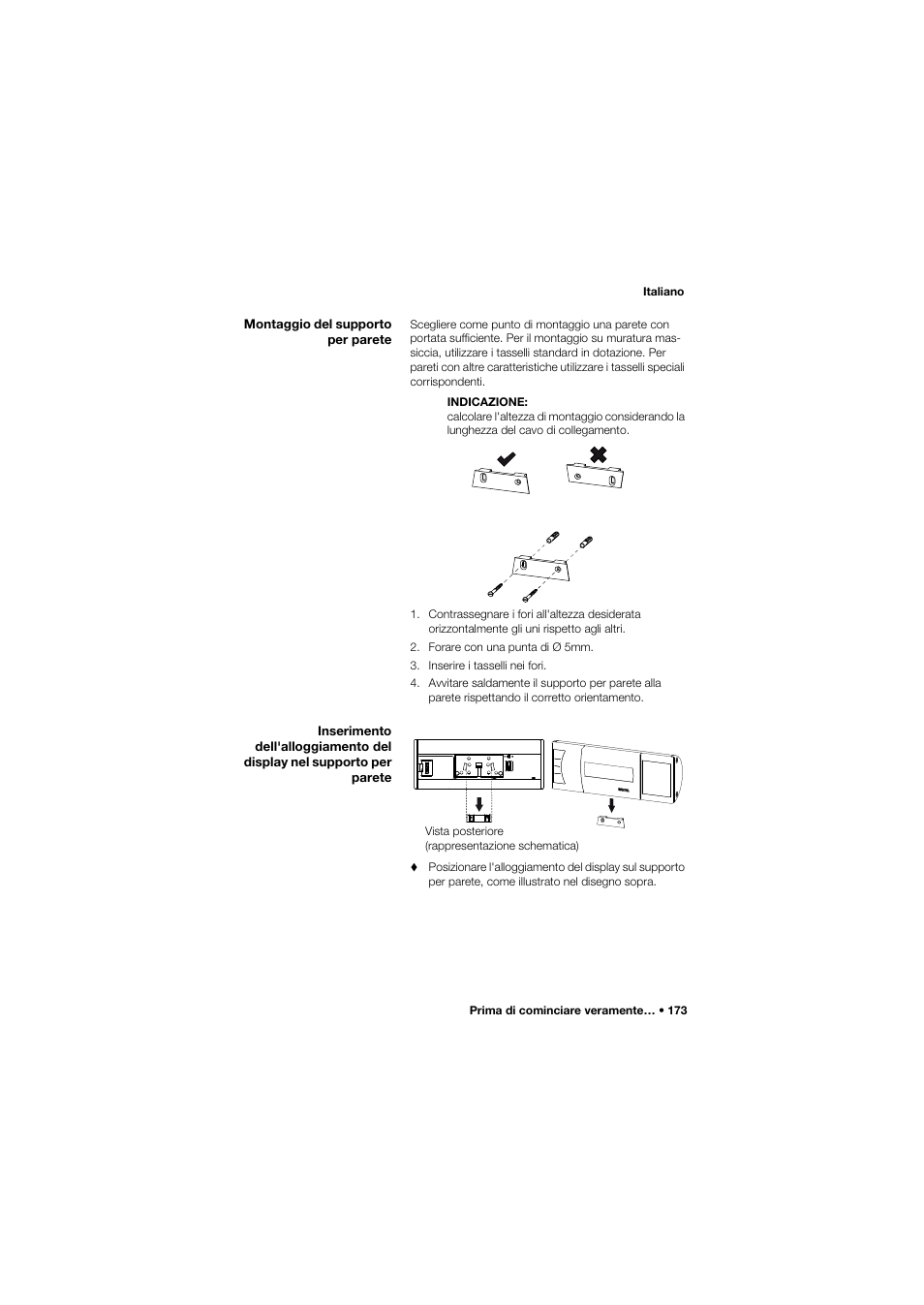 Montaggio del supporto per parete | Seca 634 User Manual | Page 173 / 363