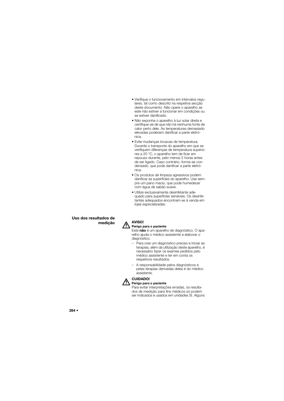 Uso dos resultados de medição | Seca 634 User Manual | Page 264 / 363