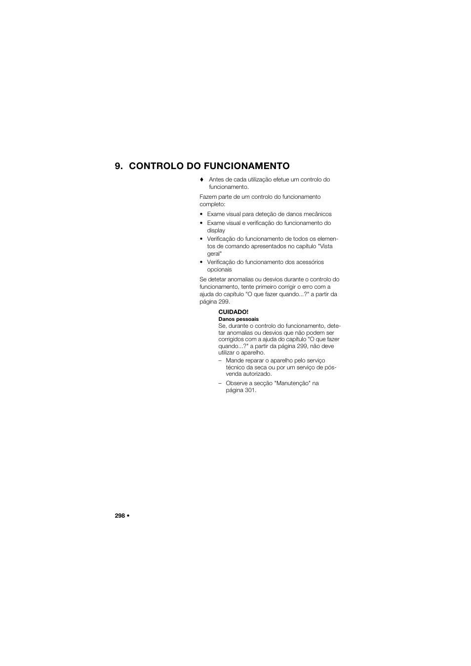 Controlo do funcionamento | Seca 634 User Manual | Page 298 / 363