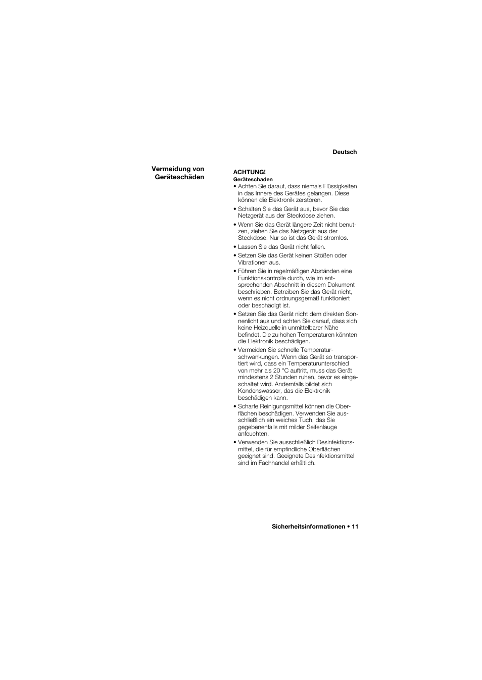 Vermeidung von geräteschäden | Seca 635 User Manual | Page 11 / 369