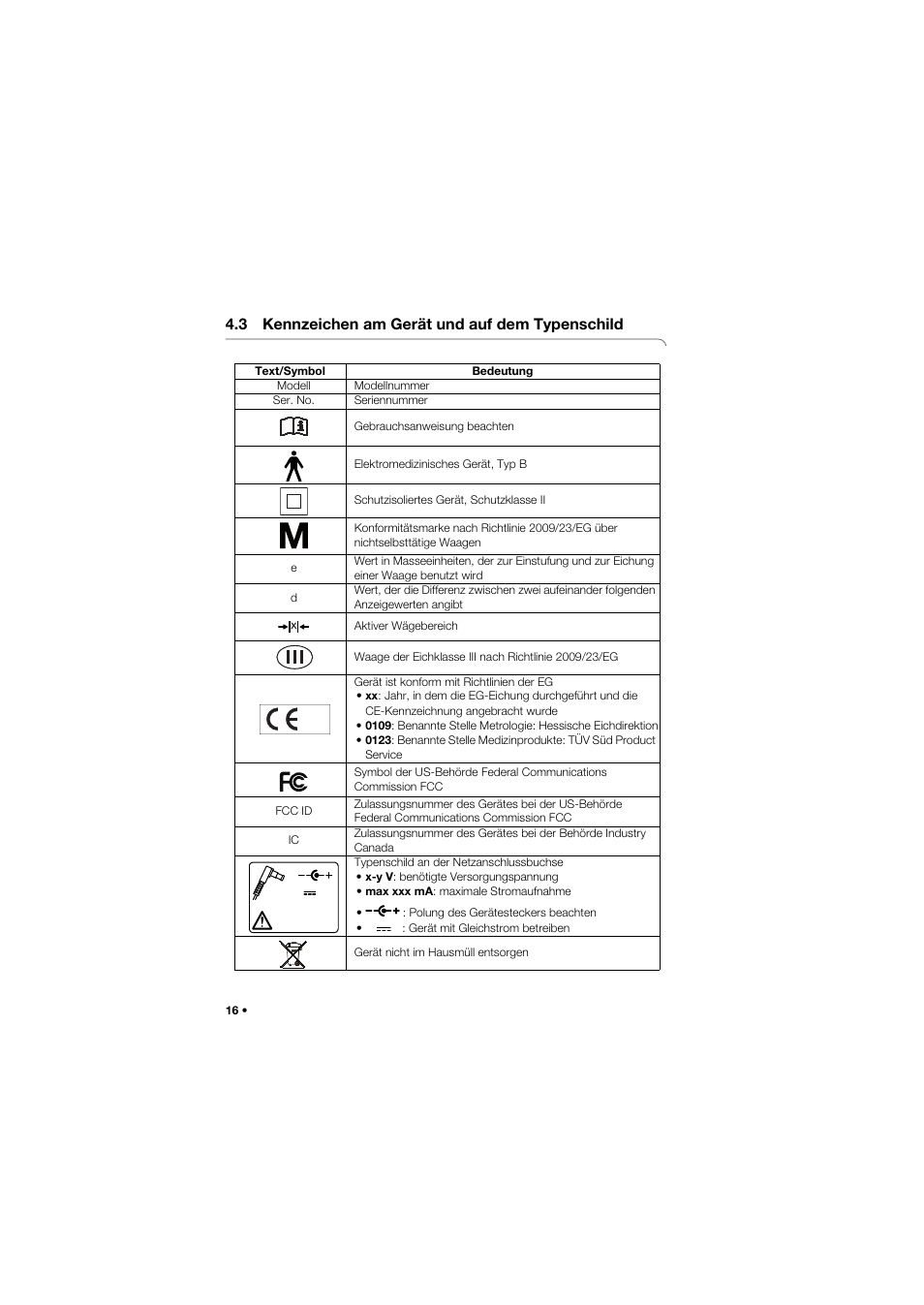 3 kennzeichen am gerät und auf dem typenschild | Seca 635 User Manual | Page 16 / 369