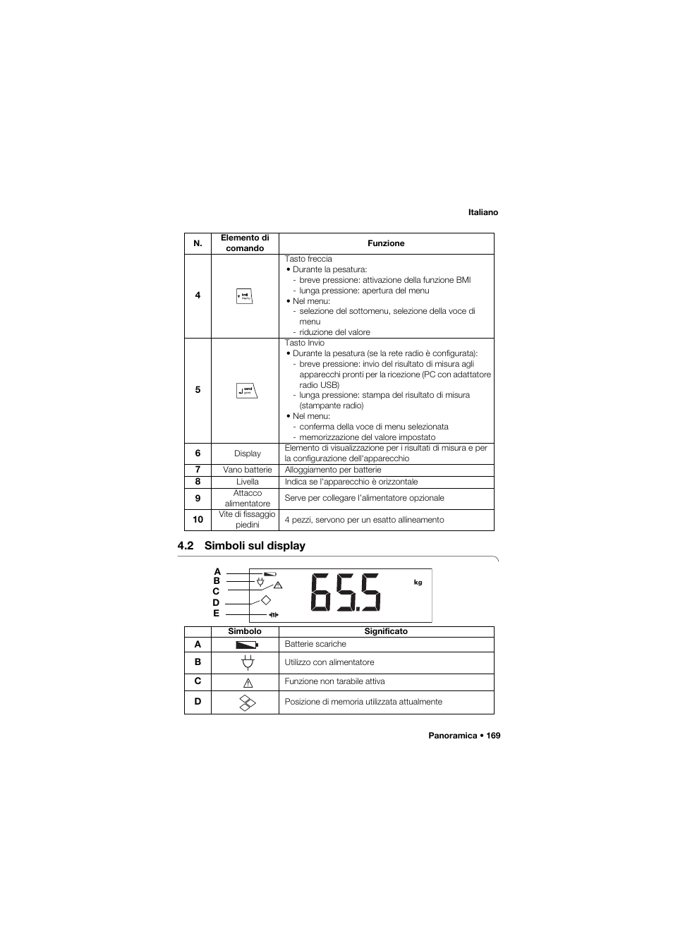2 simboli sul display | Seca 635 User Manual | Page 169 / 369