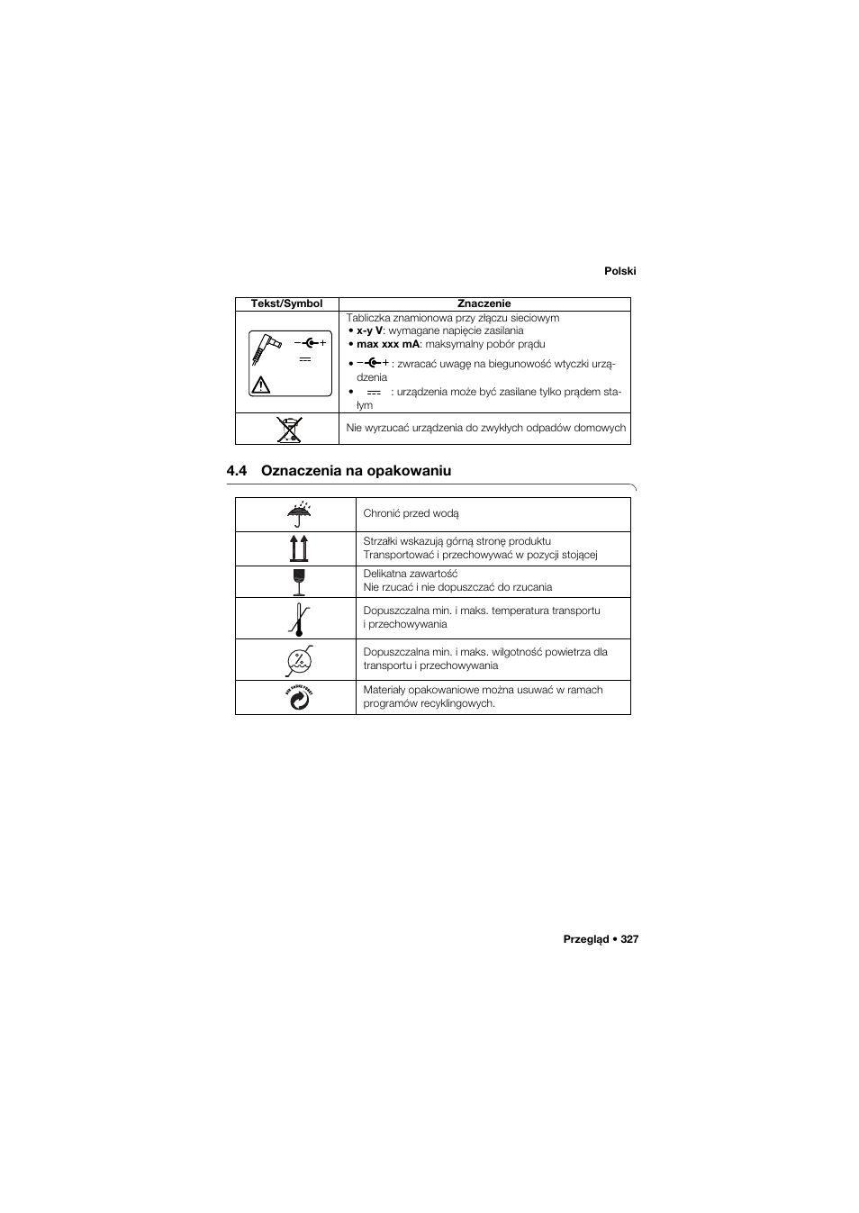 4 oznaczenia na opakowaniu | Seca 635 User Manual | Page 327 / 369