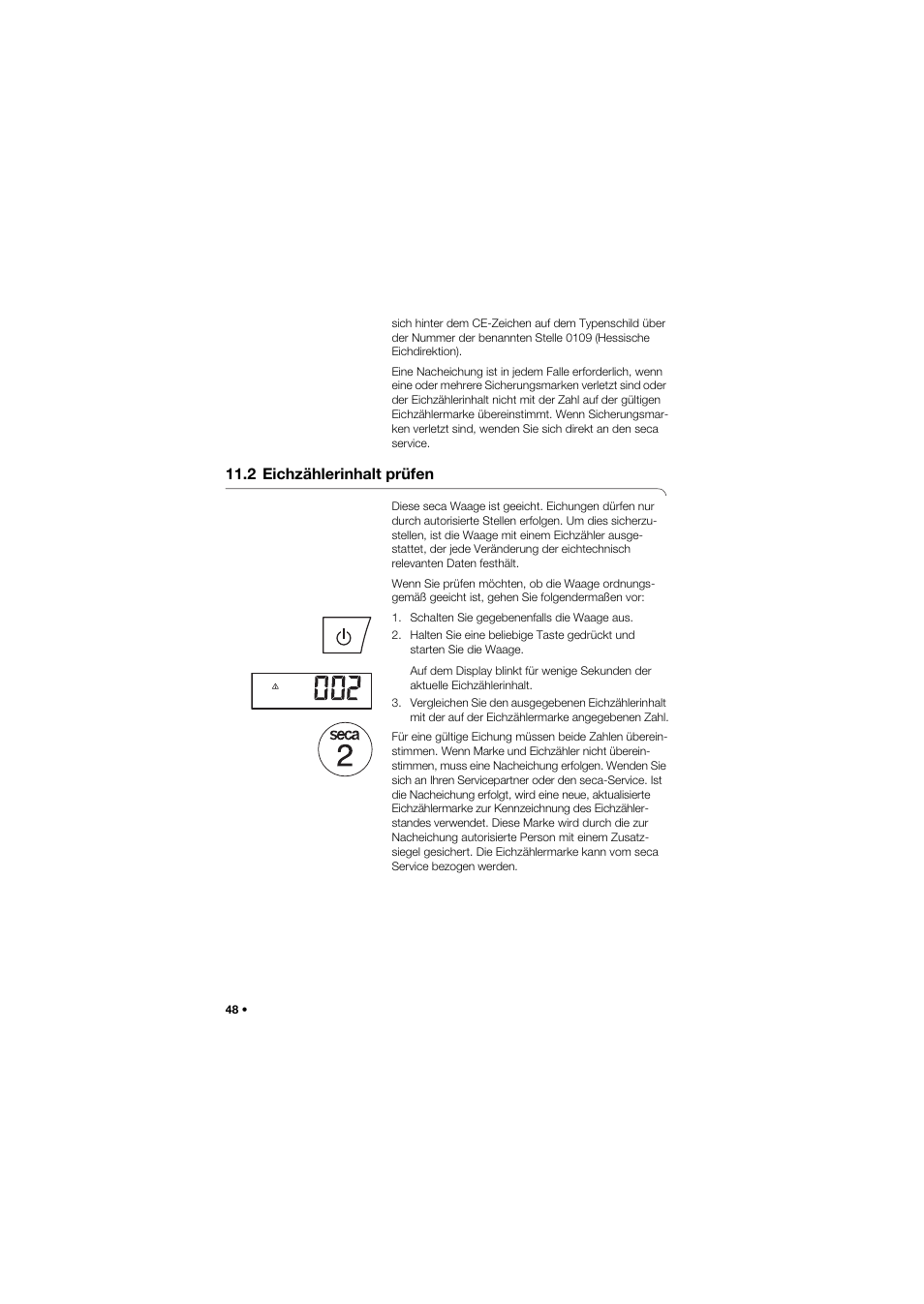 2 eichzählerinhalt prüfen | Seca 635 User Manual | Page 48 / 369