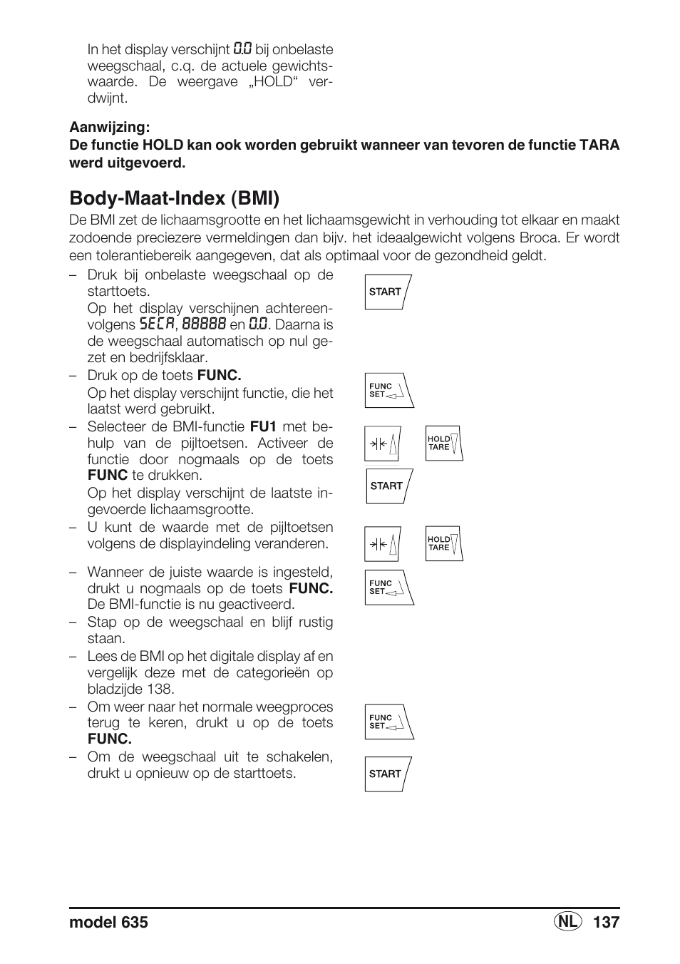 Body-maat-index (bmi) | Seca 635 User Manual | Page 137 / 188