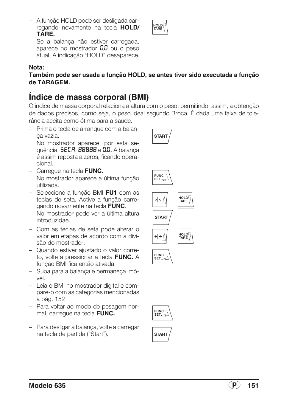 Índice de massa corporal (bmi) | Seca 635 User Manual | Page 151 / 188