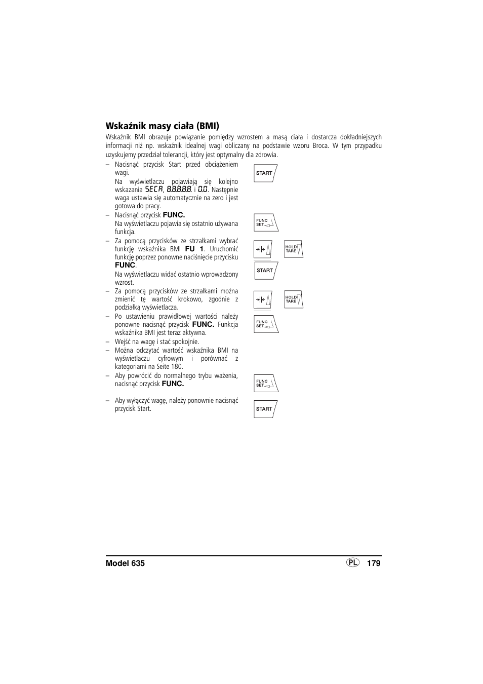 Wskaźnik masy ciała (bmi) | Seca 635 User Manual | Page 179 / 188