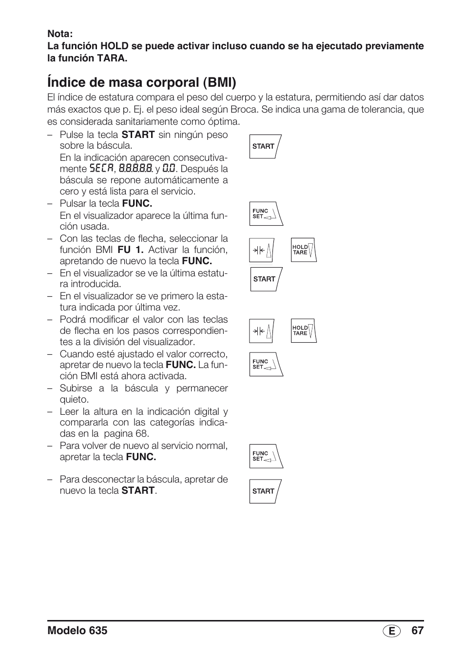 Índice de masa corporal (bmi) | Seca 635 User Manual | Page 67 / 188