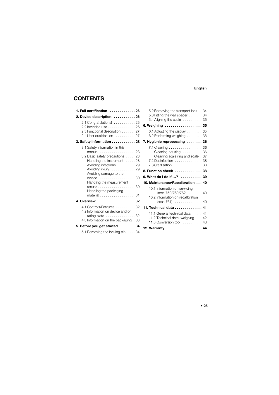 Seca 762 User Manual | Page 25 / 155