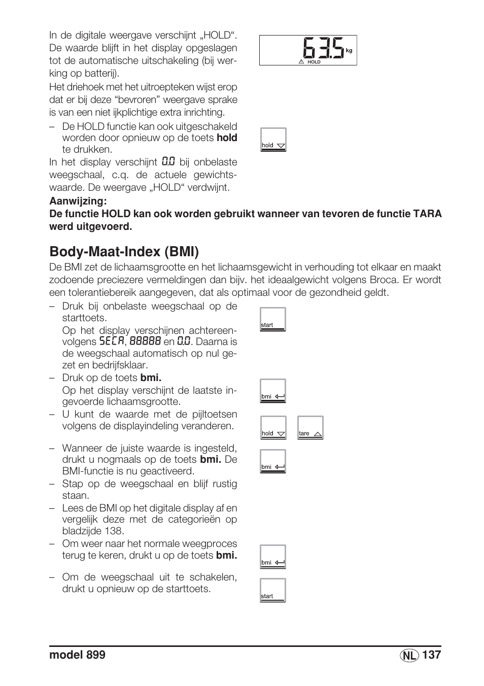 Body-maat-index (bmi) | Seca 899 User Manual | Page 137 / 188