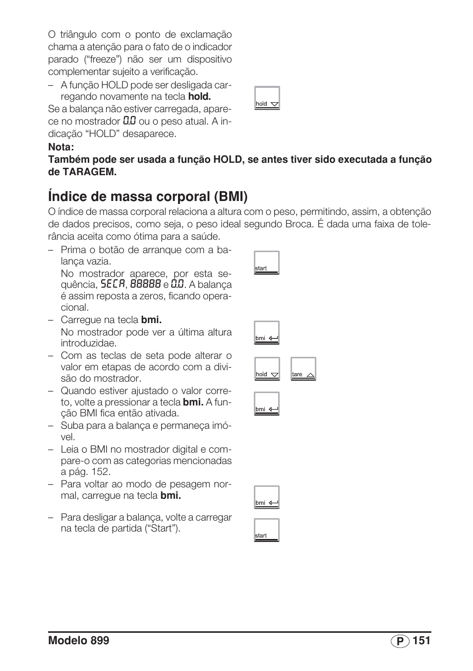 Índice de massa corporal (bmi) | Seca 899 User Manual | Page 151 / 188