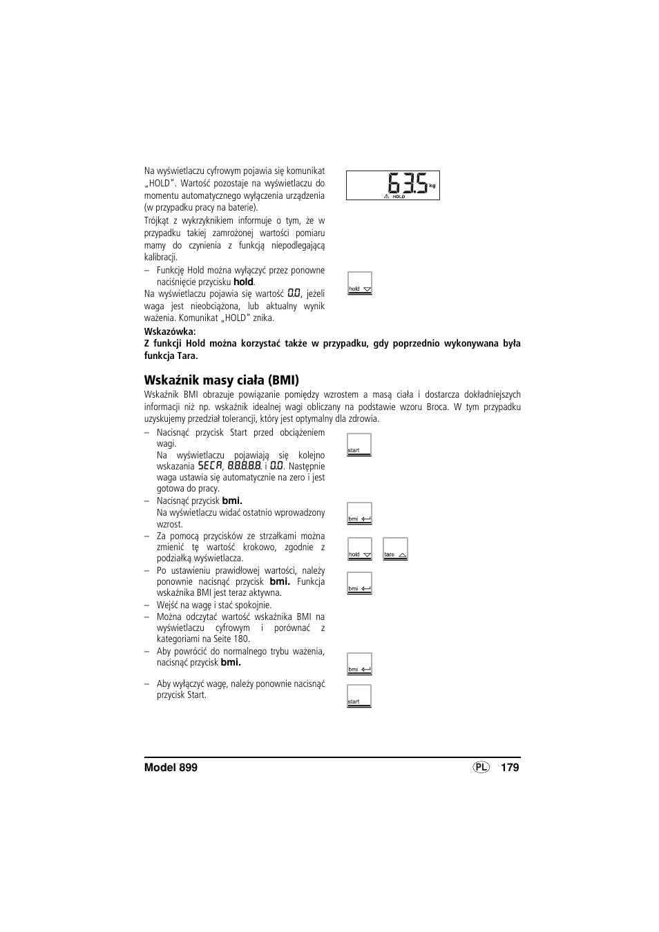 Wskaźnik masy ciała (bmi) | Seca 899 User Manual | Page 179 / 188