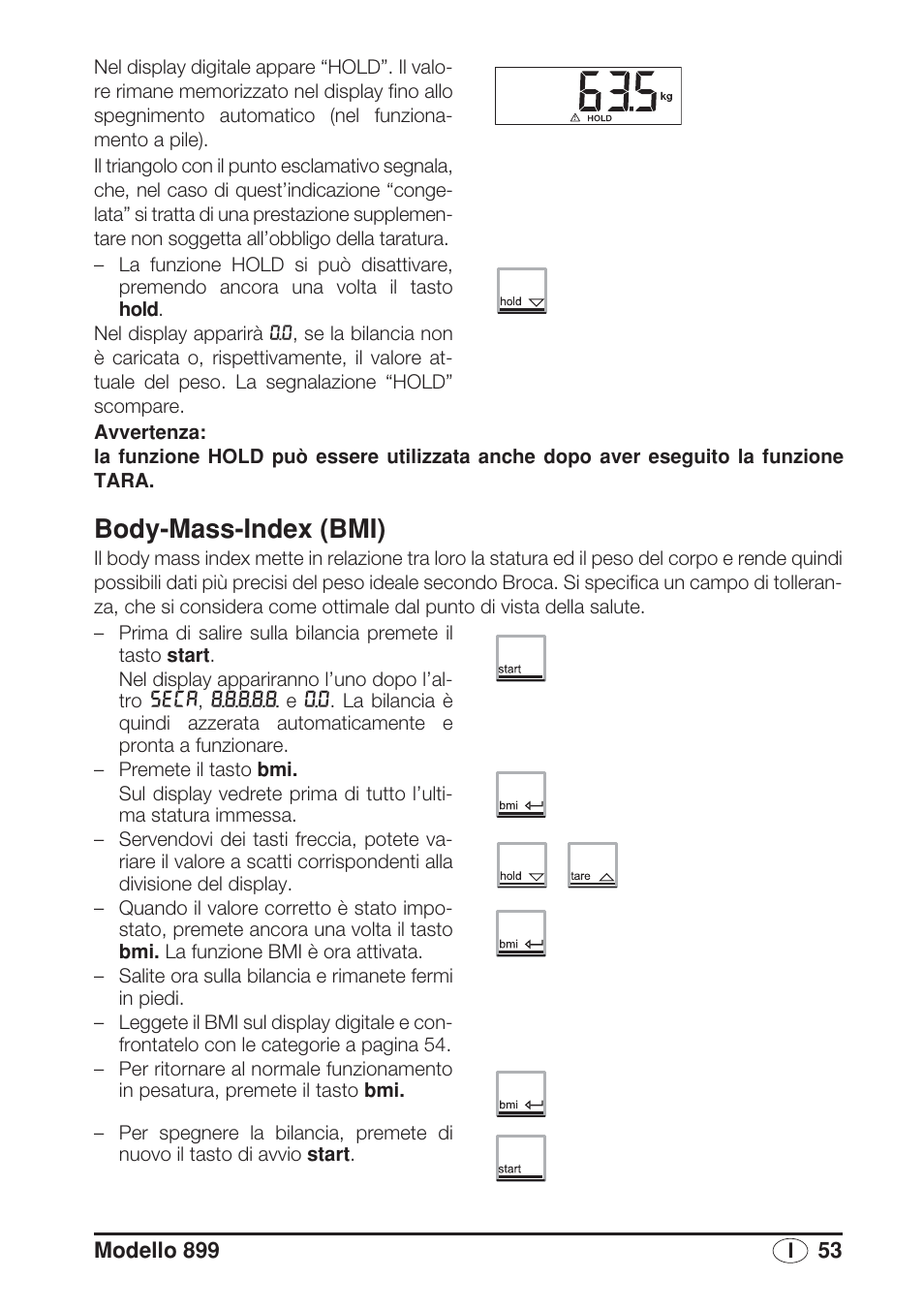Body-mass-index (bmi) | Seca 899 User Manual | Page 53 / 188